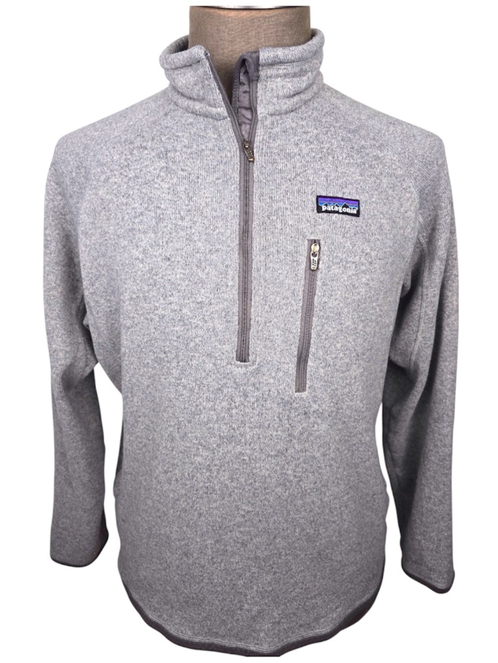 Patagonia Men's Better Sweater 1/4 Zip Fleece Pullover - Grey Heather Medium